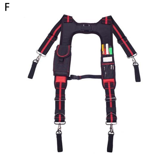 Подтяжки для рабочего инструмента, пояс для строительного инструмента электрика с регулируемыми ремнями и съемным держателем для карандашей для телефона, уменьшают стресс