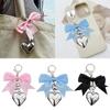 Attractive Heart Shaped Keychain Pendant with Bowknot Decoration Elegant Alloy Charm for Women Bags and Purses
