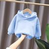 Children's Boys' Fashion Solid Color Pullover Casual Round Neck Hoodie