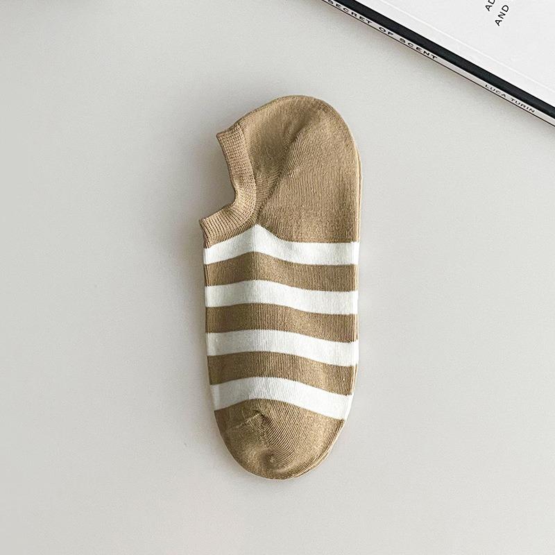 Мужские тонкие носки на весну и лето, новые, в полоску, спортивные, для отдыха, дышащие, низкие