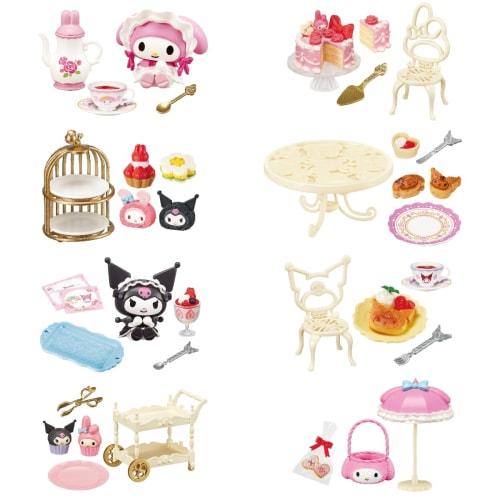 Re-ment Sanrio My Melody & Kuromi Sweet Tea Party 1 Box Approx. H115 X W70 X D50mm Made of PVC and ABS