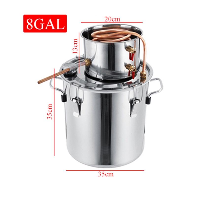 2/3/5/8 Галлонов Нержавеющая Сталь Эффективный Дистиллятор Самогонный Аппарат Дистиллятор Спирта Сделай Сам Домашний Вода Вино Эфирное Масло Набор для Пивоварения
