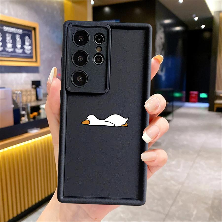 Чехол для телефона для Samsung Galaxy S26 Ultra S22 S21 S20FE S25 S24 Plus S23 FE S25 Edge S24Ultra Простой и милый Утенок