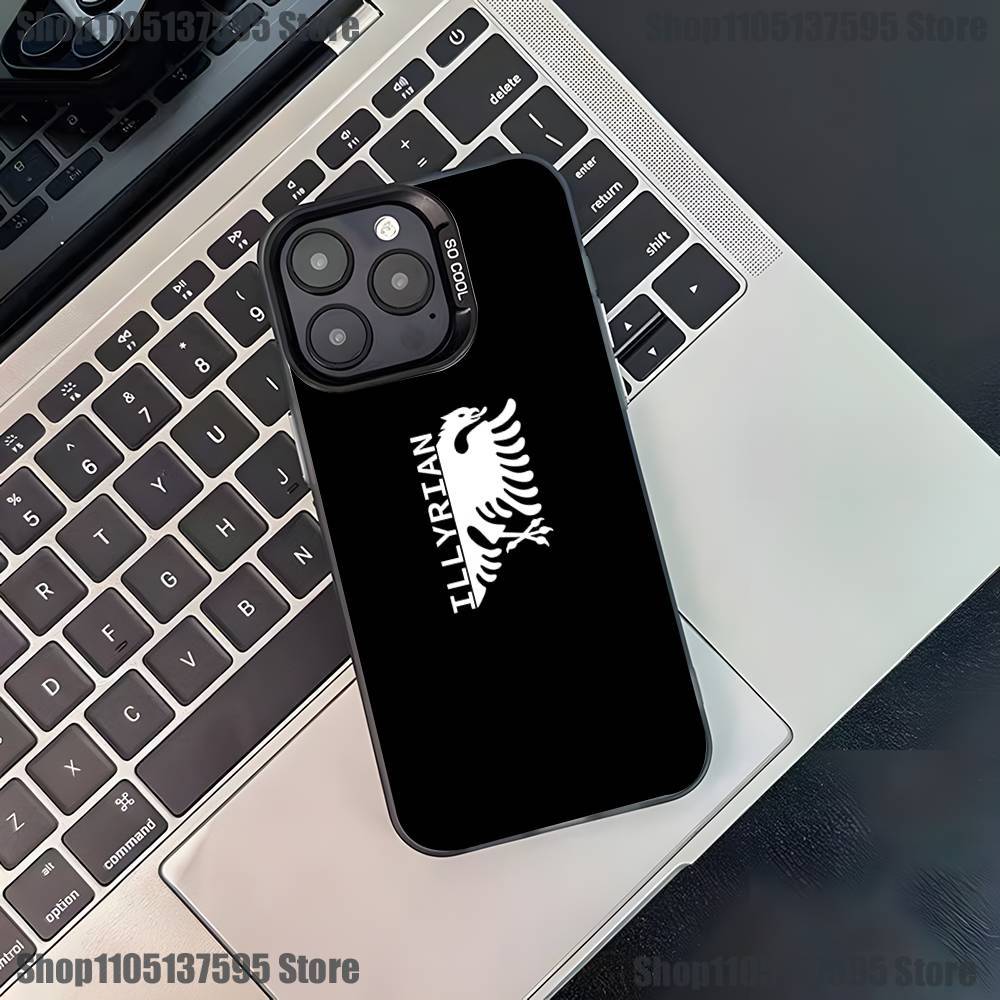 Чехол для телефона с флагом Албании A-Albanias для iPhone 17,16,15,14,13,12,11,Pro,XS,Max,Plus,Mini,SE4,E Черный Матовый Ударопрочный Чехол