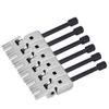 6Pcs Tremolo Bridge Saddles Replacement Part for Electric Guitar(Silver   Black)