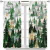 Country Forest Curtain Wild Animal Bear Deer fox Wolf Country Printed Curtain Semi-blackout Drape Bedroom Window Living Area Room Pair Of 2 Panels