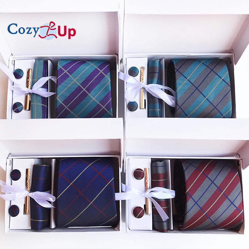 Cozy Up Набор из 6 предметов, мужские галстуки с узором пейсли, включая галстук, квадратный шарф, манжеты, зажим для галстука, подарочная коробка