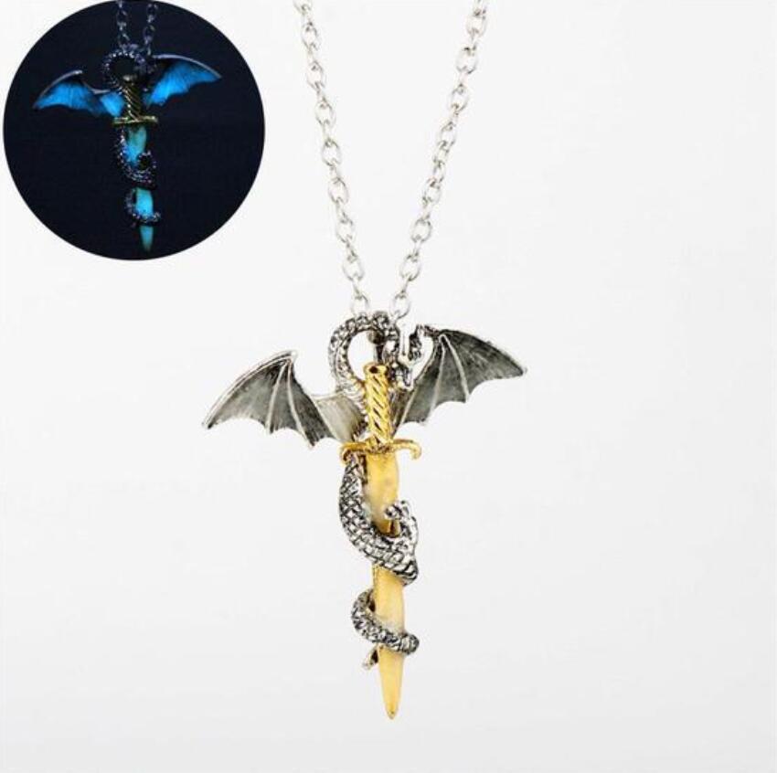 Светящийся меч дракона, кулон, изготовление ювелирных изделий, ожерелье, декор