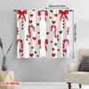 2pcs,2D Plane Printing Curtains&Window Treatment Candy Cane Hearts (4) 100% Polyester (without Rod) Gifts Use for Bedroom,