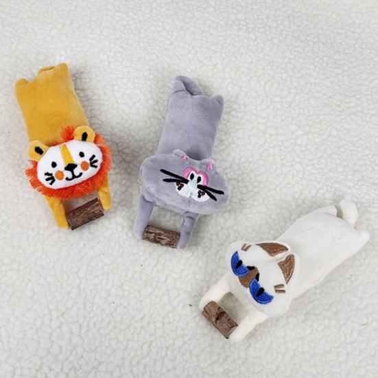 Плюшевая игрушка-кошка, набитая кошка-лев с кошачьей мятой, жевательная игрушка для кошек, милая игрушка-прорезыватель для котят, для домашних кошек, снятие скуки