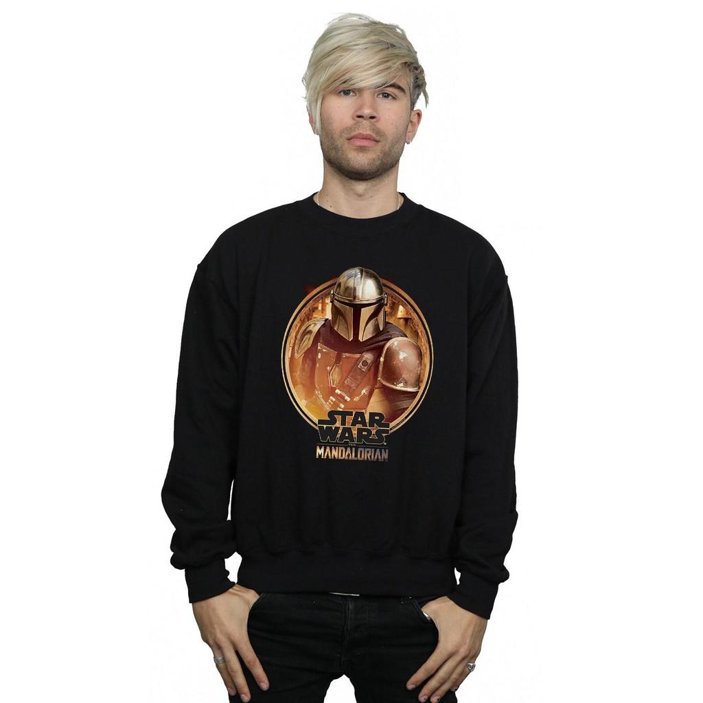Star Wars Mens The Mandalorian Framed Sweatshirt