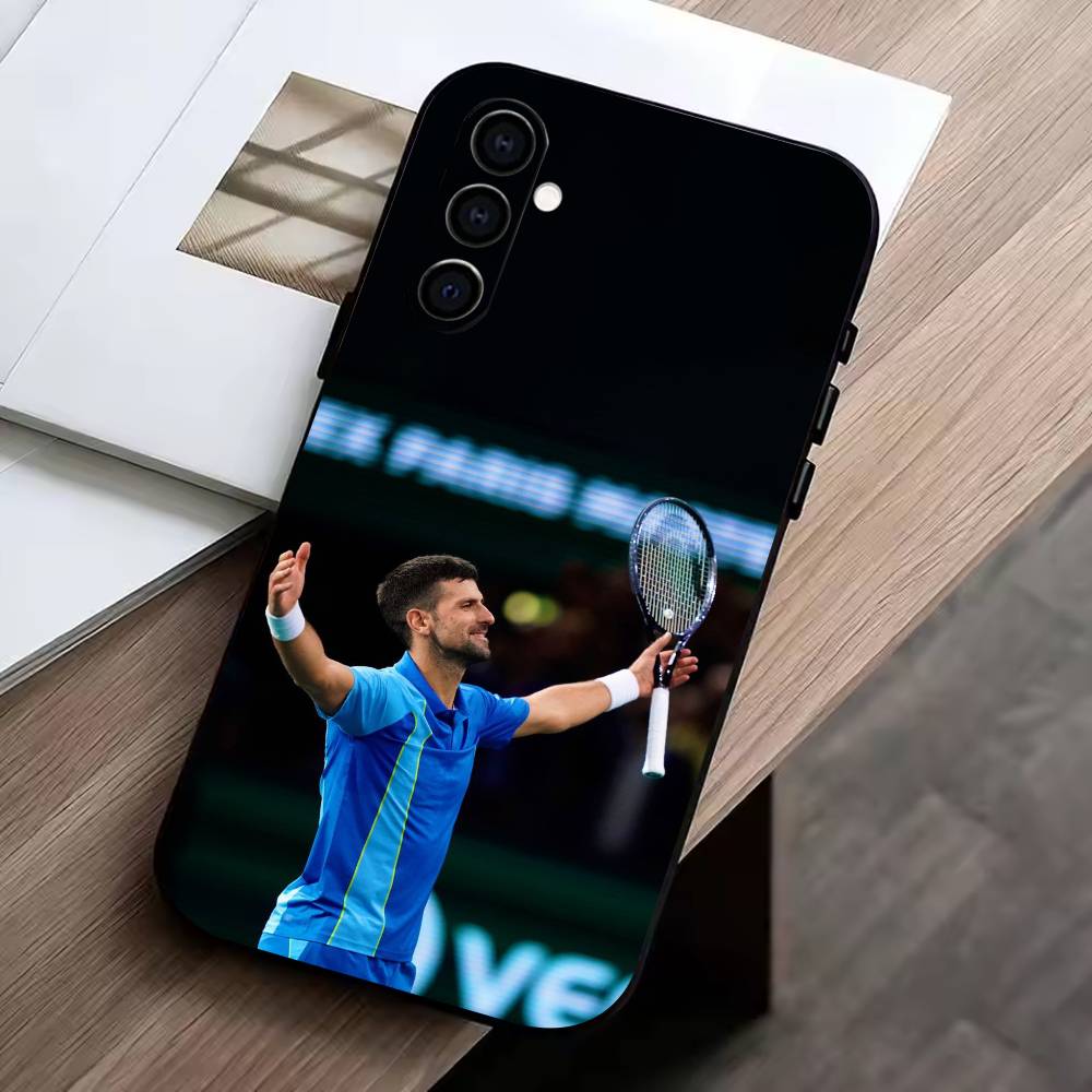 GOAT-Novak Djokovic Phone Case For Samsung Galaxy A73,A72,A71,A70,A53,A52,A51,Soft Silicone Black Cover