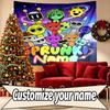 Custom Name Personalized Sprunki Game Print Tapestry, Wall Art Decor, Bedroom, Dorm, Apartment, LivingRoom, Party Backdrop, Gift for Birthday