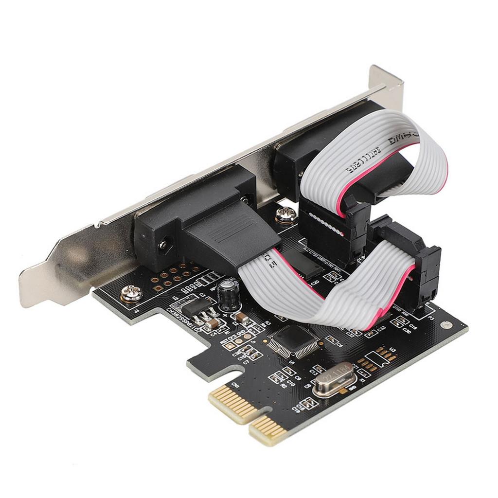 PCI E PCI Express к Двойной Последовательный DB9 RS232 2-портовый Карта Адаптера Контроллера
