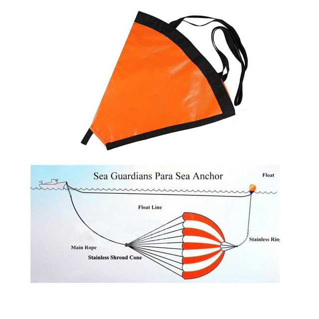 Sea Easy Rope Twisting Parachute Ready to Troll Rubber Sea Bass Mini 30 футов Буксировочный трос Line 18 подходит для ног Якорь, Извлечение, Предотвращение,