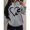Combination Of Love And Butterfly  Pattern Sweater Women Hip Hop Street Hoodies Trendy Pocket Clothes Vintage Multicolor Hoody