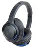Audio Technica GBL Headphones Bluetooth Wireless Headphones Heavy Bass SOLID BASS Up To 40 Hours Playback Gunmetal Blue ATH-WS660BT