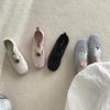 Мода 2025 Новые женские балетки Розовые Мягкая подошва Небольшой каблук Круглый носок Ткань из стекловолокна Ретро стиль Низкий каблук