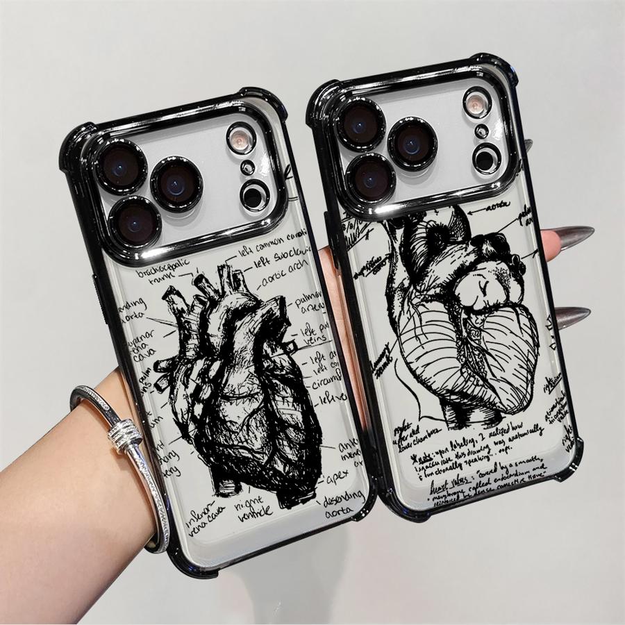 Чехол для телефона Funda Case для Apple iPhone 17 Pro Max 15 16 17 XS XR 14 12 Plus 11 Air 13 Этот рисунок - мое сердце