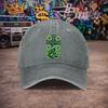 pc Unisex Celtic Cross Clover Vintage Washed Baseball Cap  Unisexs Trendy Hat  Versatile Duckbill Cap  Fun Print  A Unique Bi