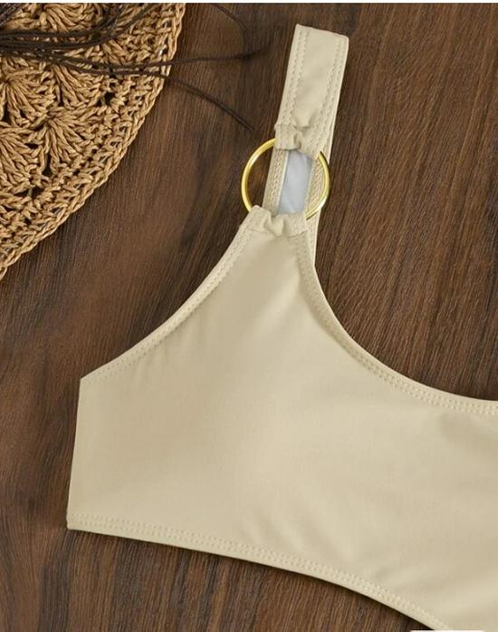 Слитный купальник с юбкой для женщин - Европейский и американский стиль, Нагрудные вкладыши, Однотонный, Стройнящий и консервативный дизайн