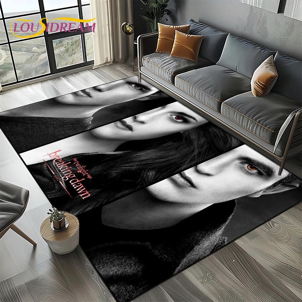 Twilight Saga Series Edward Bella Movie Carpet Rug for Living Room Bedroom Home Sofa Decoration,Kids Area Rug Non-slip Floor Mat