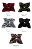 JewelVOX Scrunchie Hair Tie Hair Accessory for Square Adult Style [JewelVOX] Women, Velour, Large, Cute, (Black)