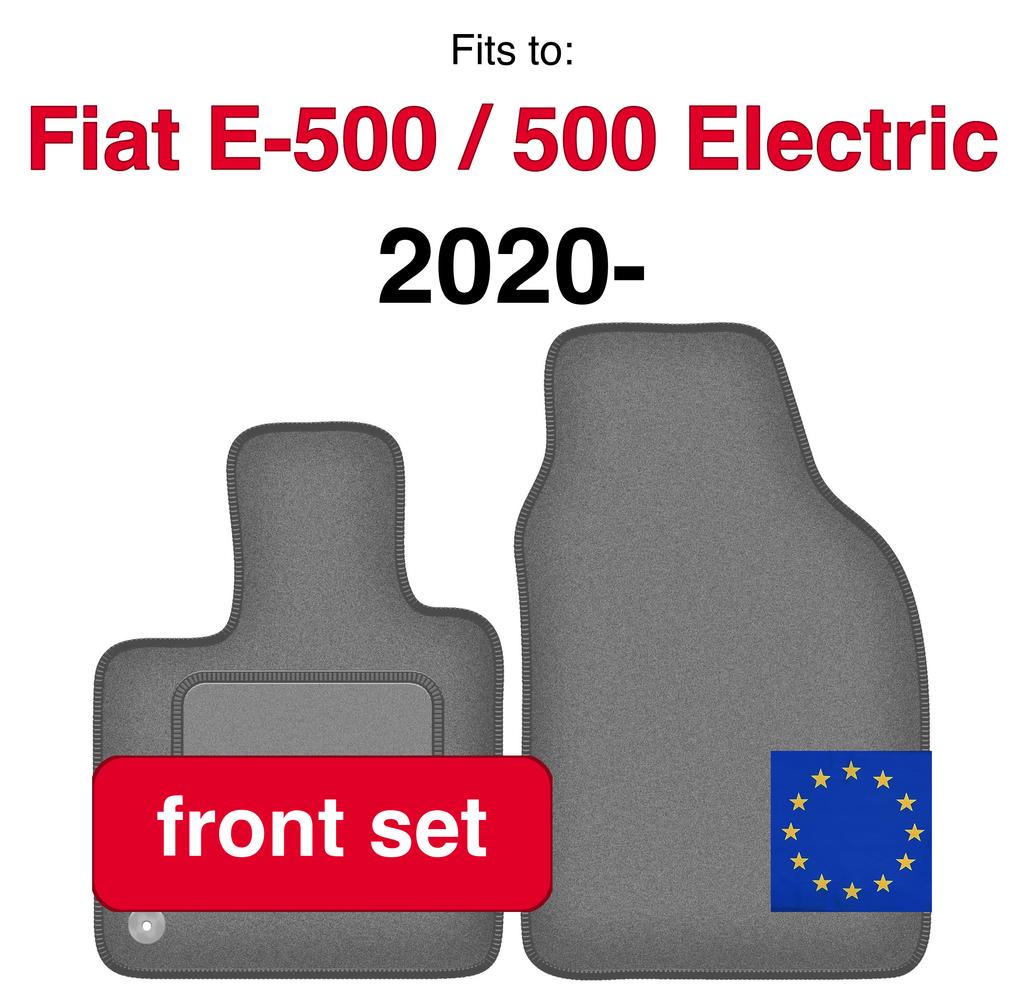 Car Floor Mats Front For: Fiat E-500 / 500 Electric Hatchback (2020-)