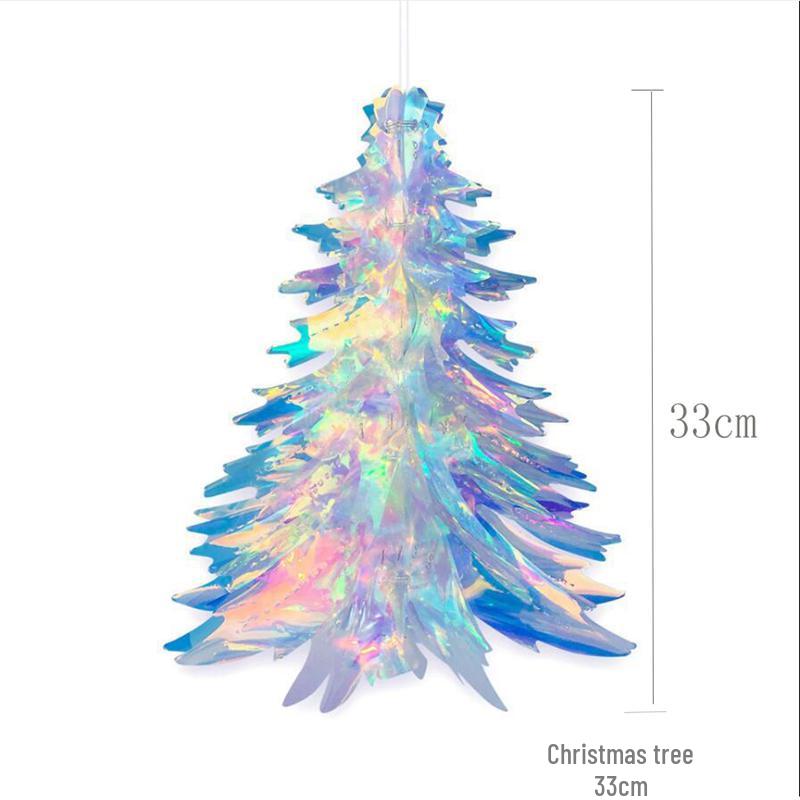 Iridescent Snowflake Honeycomb Ball Ornament - Colorful Christmas & Spring Decoration Prop