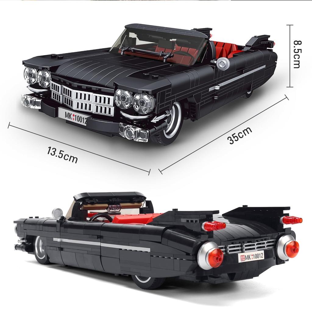 Mold King 10012 Science and Technology Sports Car Building Blocks Classic Retro Sports Car Cabrio Car Model Building Blocks Exclusive Car Exhibition