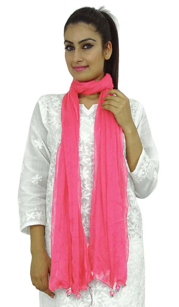 Индийский длинный палантин Dupatta из смеси шифона Chunni Neck Wrap Tassel Throw Throw