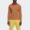Adidas Вязаная футболка унисекс с длинными рукавами в полоску Originals x Wales Bonner Горчично-желтый HG6265