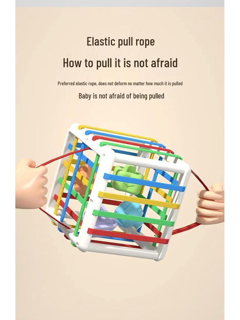 Радужный кубик Рубика, строительные блоки-пазл для развития мелкой моторики малыша, 1-2 года