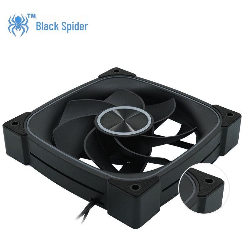 12СМ ARGB Бесшумный компьютерный вентилятор с контролем температуры, радужной подсветкой и PWM-синхронизацией