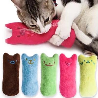 Игрушки из кошачьей мяты для шлифовки зубов, забавные интерактивные плюшевые игрушки для кошек, котенок, жевательная вокальная игрушка, когти, укус большого пальца, кошка, мята для кошек