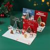 3D Pop Up Christmas Cards Foldable Greeting Cards Festive Holiday Cards New Year Blessings Cards Colorful Message Card Gift Cards For Christmas