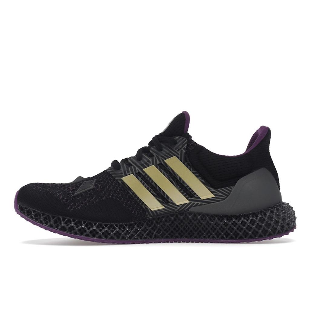 Marvel X Adidas Ultra 4D Black Panther Men Sneakers Core-Black Gold-Metallic Tribe-Purple HQ0949