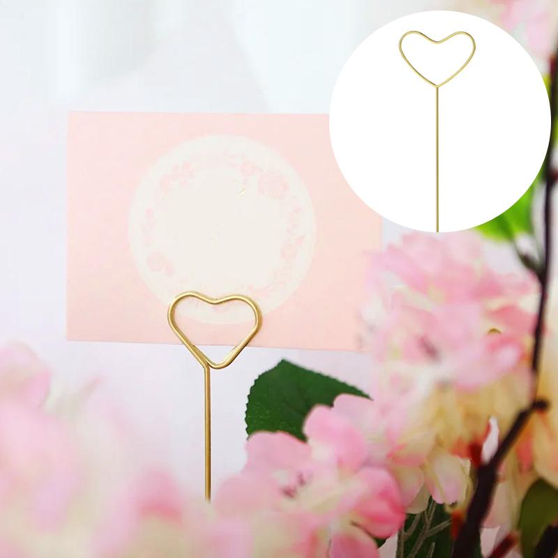 20Pcs Greeting Card Holder School Event Wire Card Holder Durable Photo Stick Holder Party Floral Card Holder Office Party Wedding