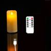1/3 Pieces Flameless USB Moving Wick Candles With Remote,Rechargeable Plastic Wedding Dancing Flame Decorative Candles