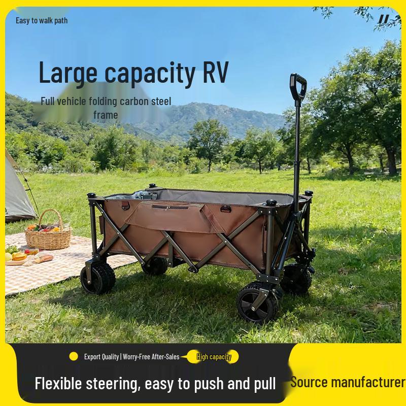 Складная походная тележка и коляска для детей: Переносная тележка для пикника на природе, путешествий и рыбалки.