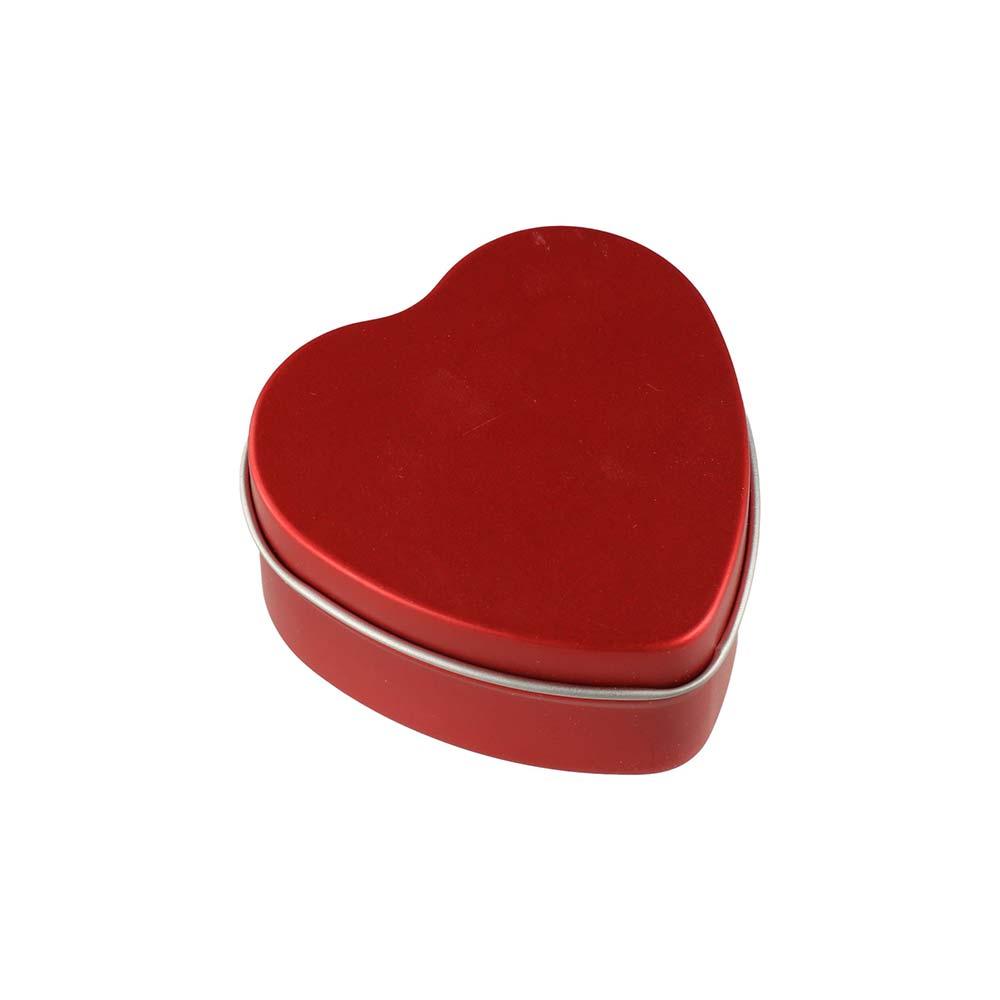 Silver/Red/Pink Heart Metal Box Empty Jewelry Box Heart-shaped Containers for Candle