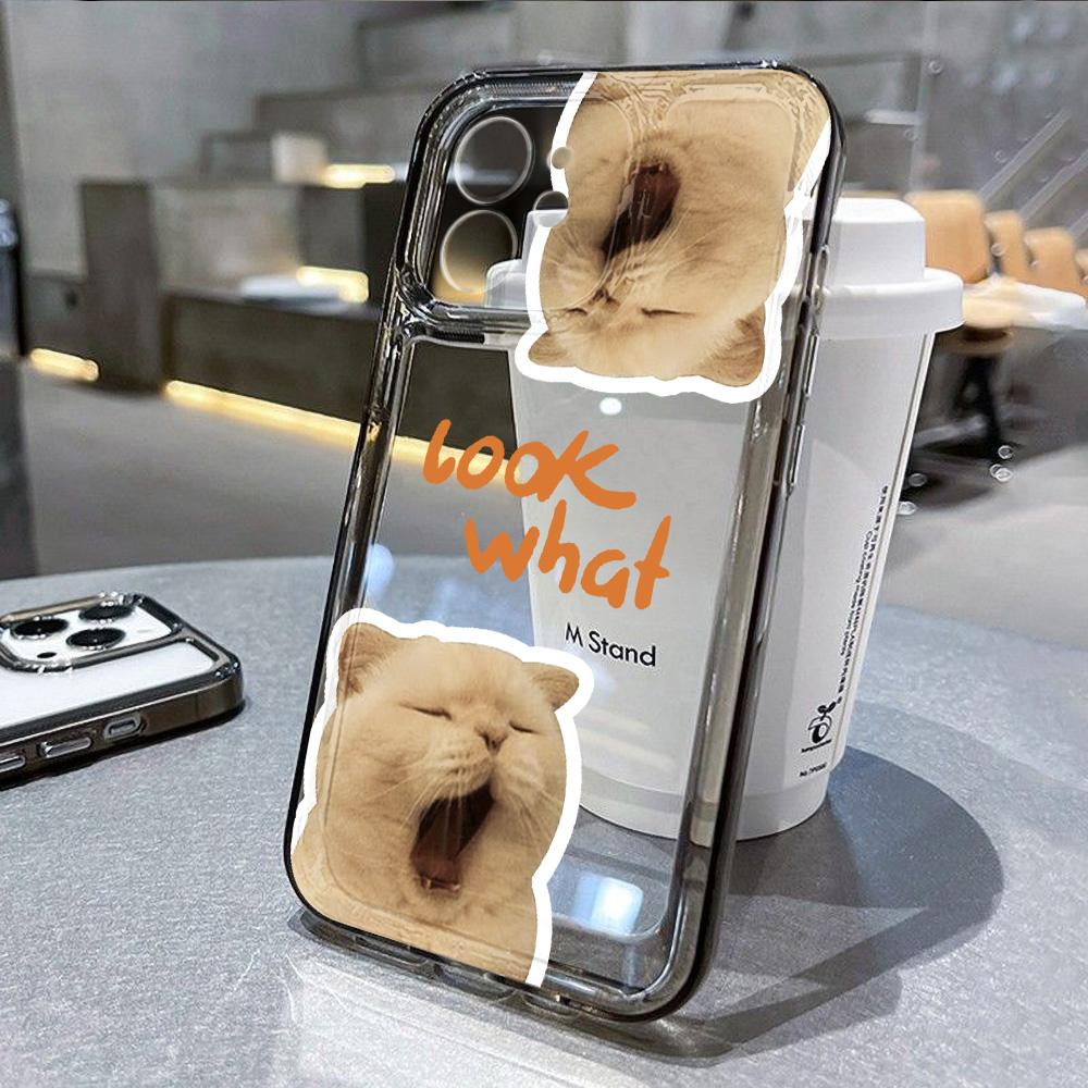 Чехол для телефона Cat для iPhone 13, чехлы для iPhone 11, 16 Pro Max, 14, 15, 12 XR, 13pro, 16pro, 16promax, 13promax, мягкие прозрачные чехлы из ТПУ, Fundas