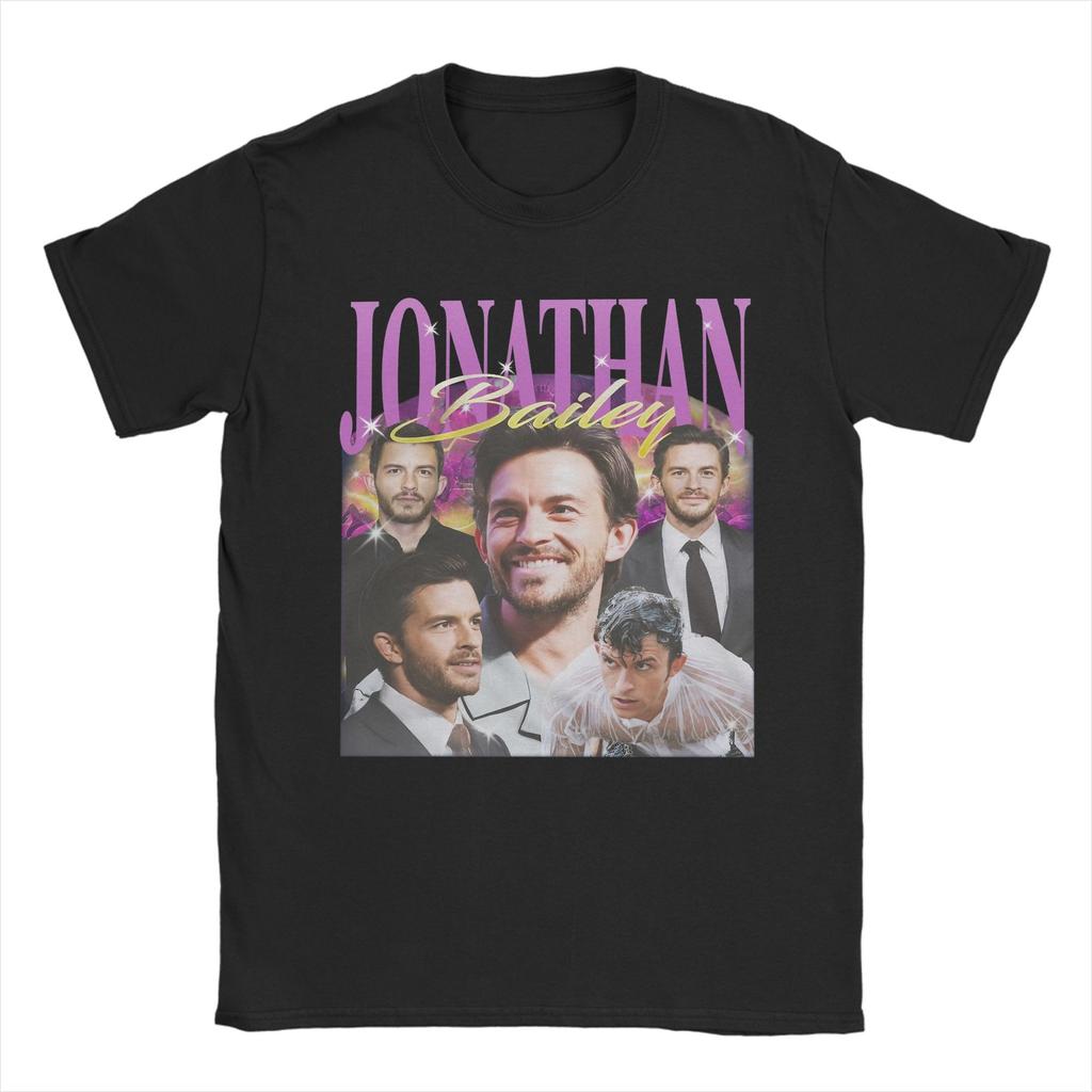 Unisex s Jonathan Bailey Actor T Shirt Cotton Clothing Awesome Short Sleeve Round Collar Tees Plus Size TShirt