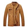 Кожаная мужская кожаная мужская куртка больших размеров, бархатная потертая мужская куртка в стиле ретро, осенне-зимняя теплая мужская куртка