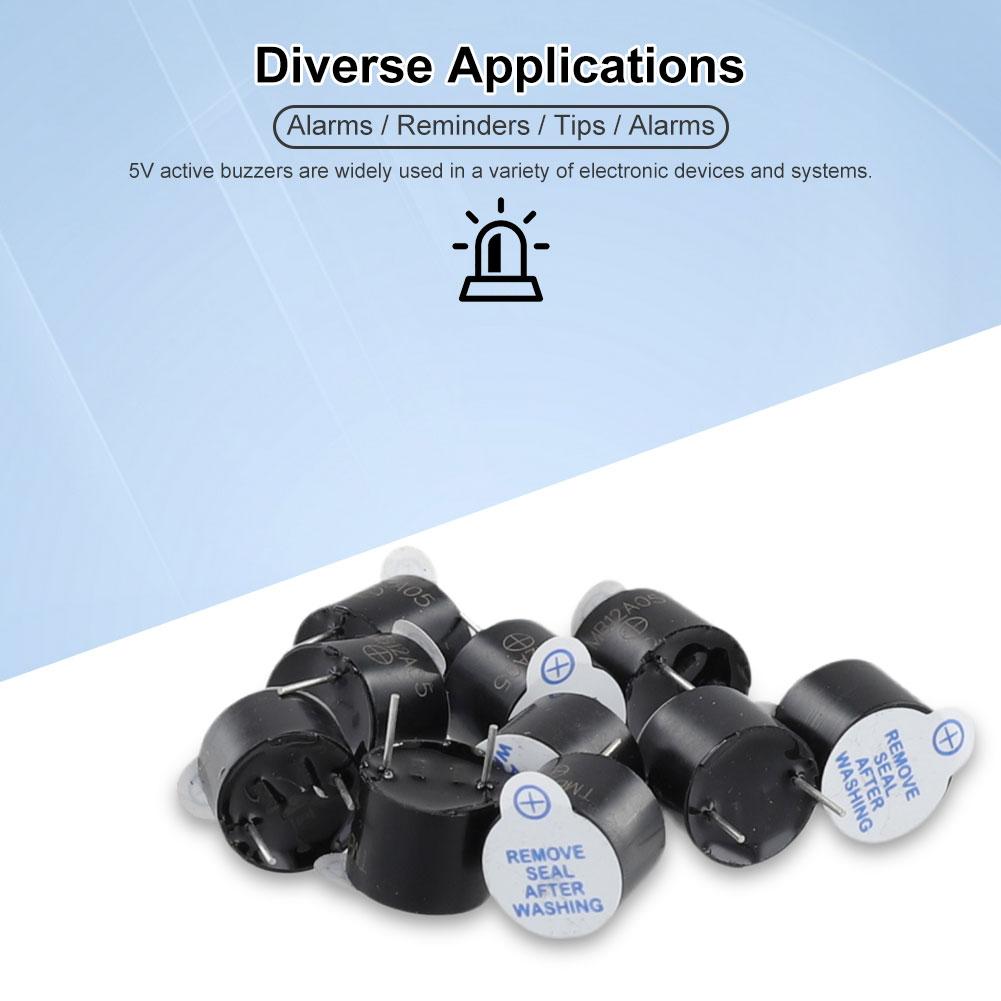 - 10 шт. Активный зуммер, зуммер, звонок, мини-разъем, динамик 12*9,5 мм для Arduino