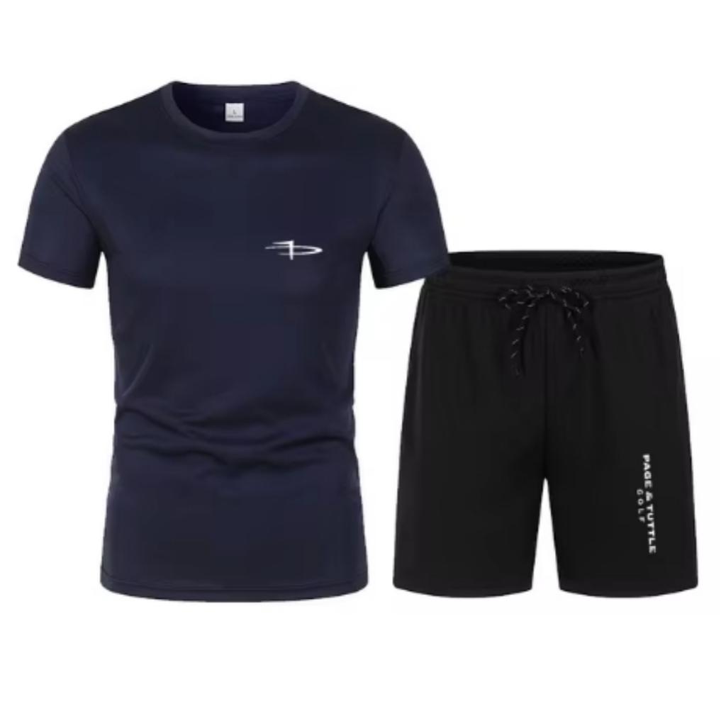 2025 Новый летний комплект спортивной одежды с коротким рукавом класса люкс для футбола, мужской модный повседневный комплект из двух предметов: футболка + шорты