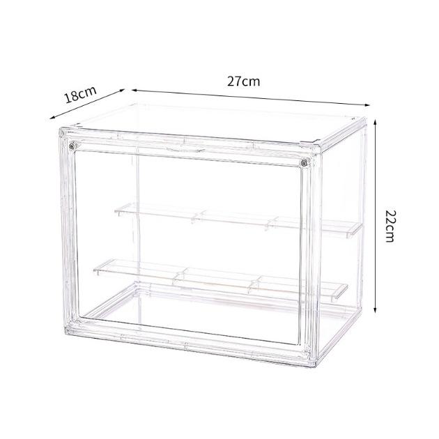 1pc Three Layer Acrylic Display Rack Transparent Ladder Handmade Anime Car Model Blind Box Storage Box Jewelry Sorting Box