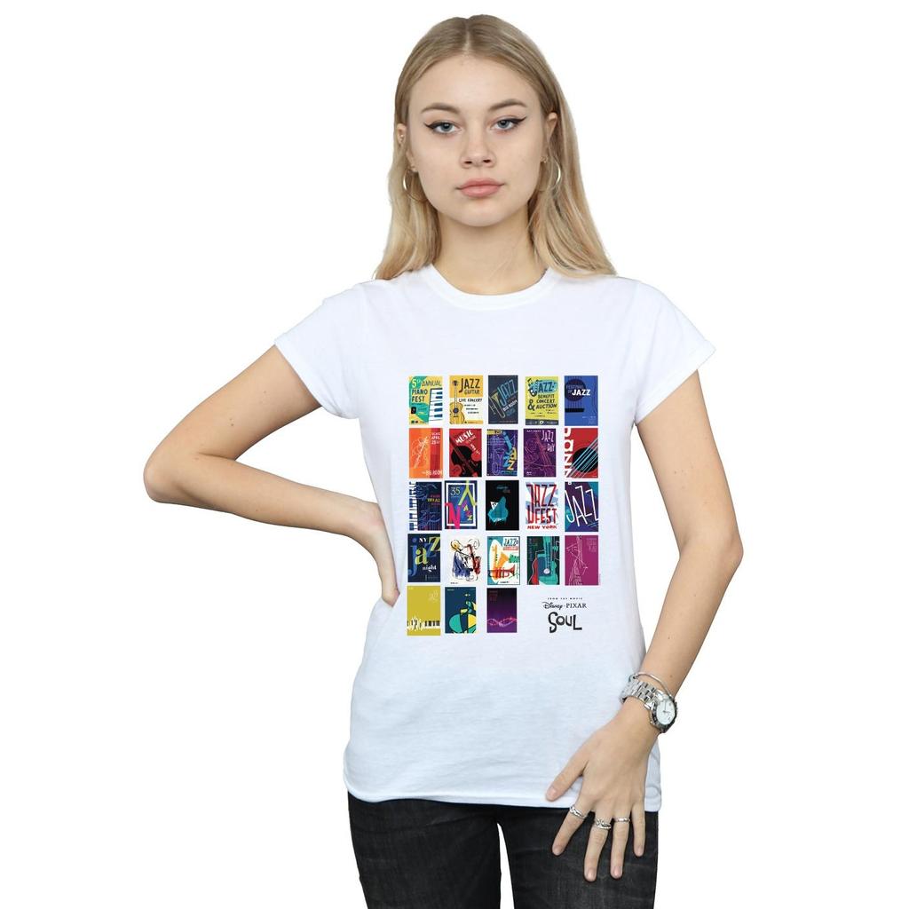 Disney Womens/Ladies Soul Jazz Poster Wall Cotton T-Shirt