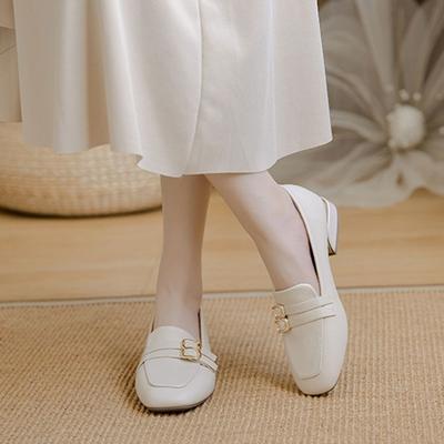 2025 Новые женские лоферы Летние Мягкая подошва Натягивающиеся Удобные Туфли на массивном каблуке Повседневная одежда Модная обувь для платья