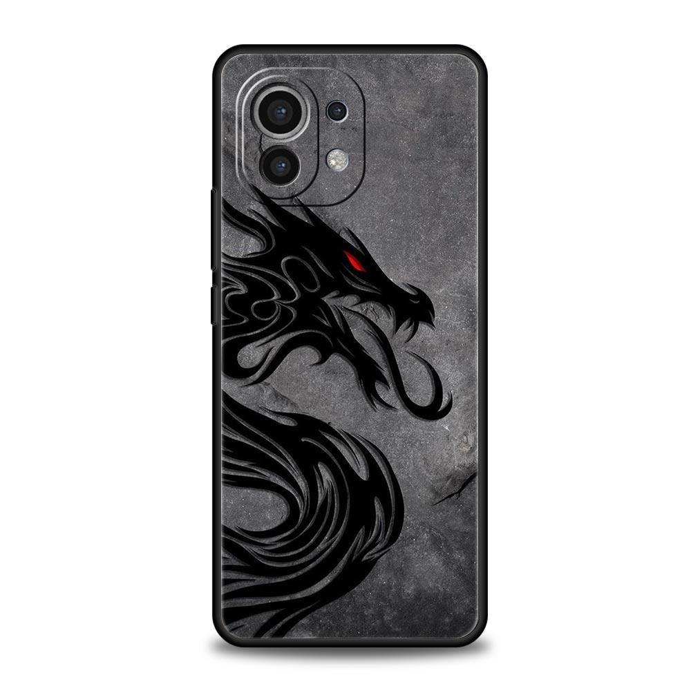Чехол для телефона Дракон для Xiaomi Mi 15 14 Pro 13 12 11 Lite 5G 10T 11T 12T 13T 14T Poco X6 X5 X4 X3 NFC F3 F4 GT Черный чехол